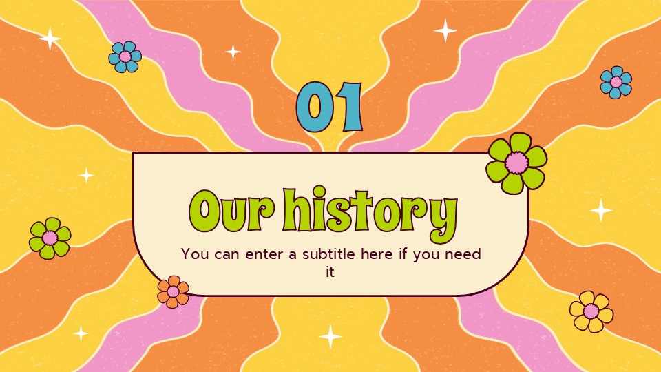 Free Retro 60s Groovy Company Profile Presentation Theme 5
