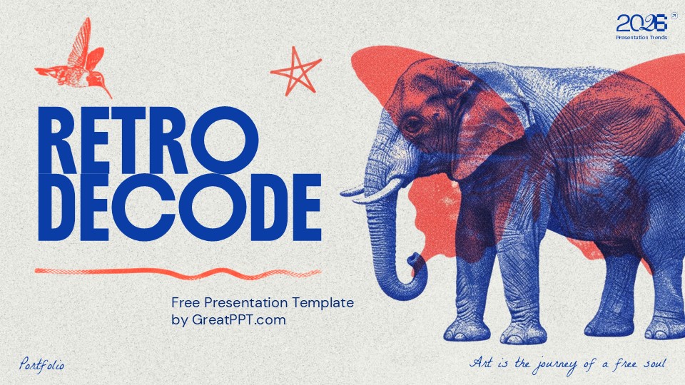 Free Retro Decode Powerpoint Template 1