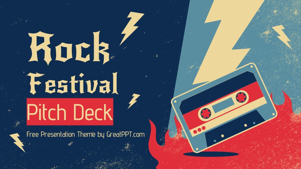 Free Rock Festival Pitch Deck Template 1
