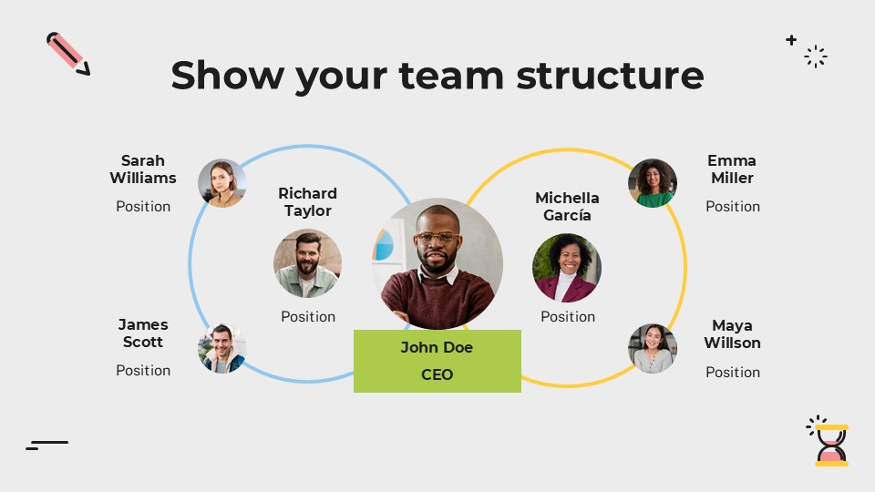 Free Team Hierarchy Powerpoint Template 4