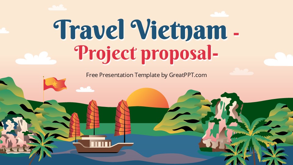 Free Travel Vietnam Project Proposal Presentation Theme 1